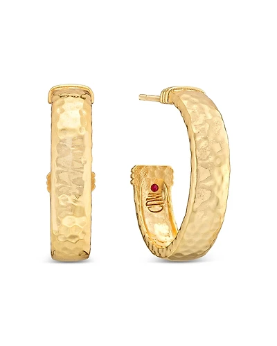 Capucine De Wulf Cleopatra Textured Medium Hoop Earrings