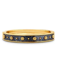Berry Two-Tone Hinged Bangle Bracelet