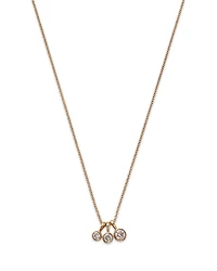 14K Yellow Gold Lab Grown Diamond Triple Bezel Collar Necklace, 16-18"