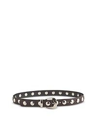 Women's Studded Dome Leather Belt