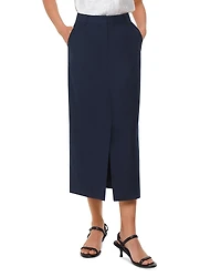 Whistles Pinstriped Tailored Midi Skirt