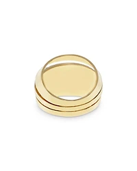 18K Yellow Gold Pavé Diamond Double Row Statement Ring - Exclusive, Italy Campaign