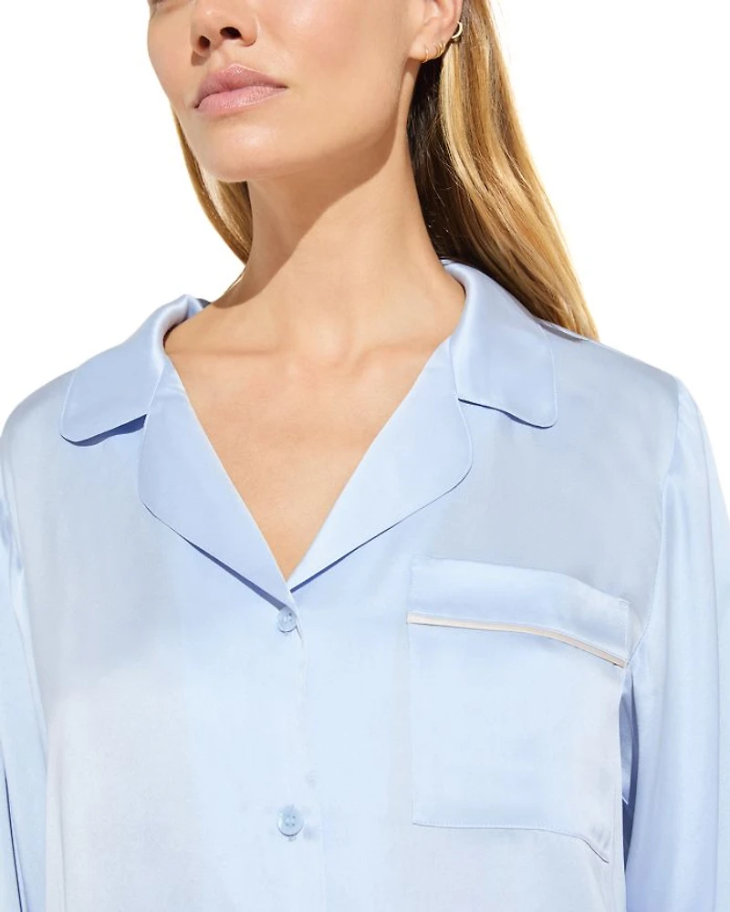 Inez Washable Silk Long Pajama Set