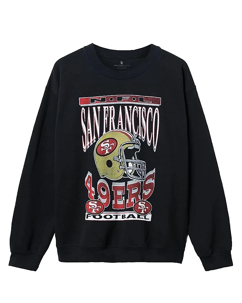 Junk Food Clothing Unisex Nfl San Francisco 49ers Helmet Flea Market Crew