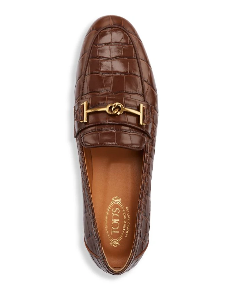 Women's Kate Croc Print Loafers - Exclusive