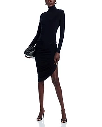 Draped Asymmetric Dress