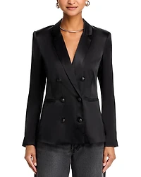Colin Silk Double Breasted Blazer