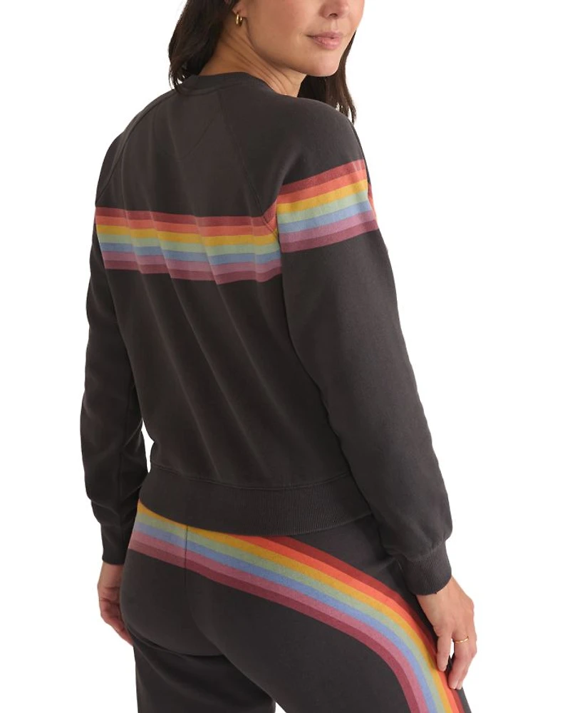 Anytime Rainbow Striped Sweatshirt