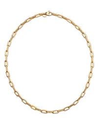 Bloomingdale's Fine Collection Polished & Textured Oval Link Chain Necklace