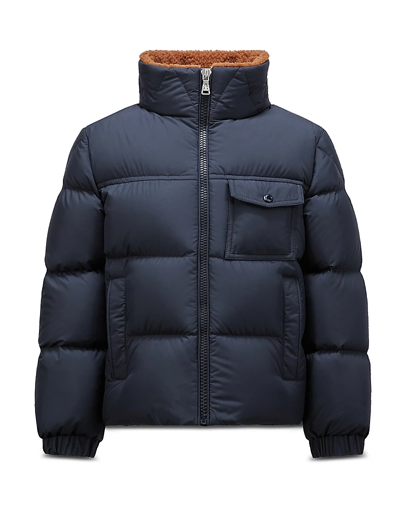 Moncler Boys' Cayden Quilted Full Zip Down Jacket