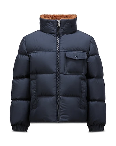 Moncler Boys' Cayden Quilted Full Zip Down Jacket