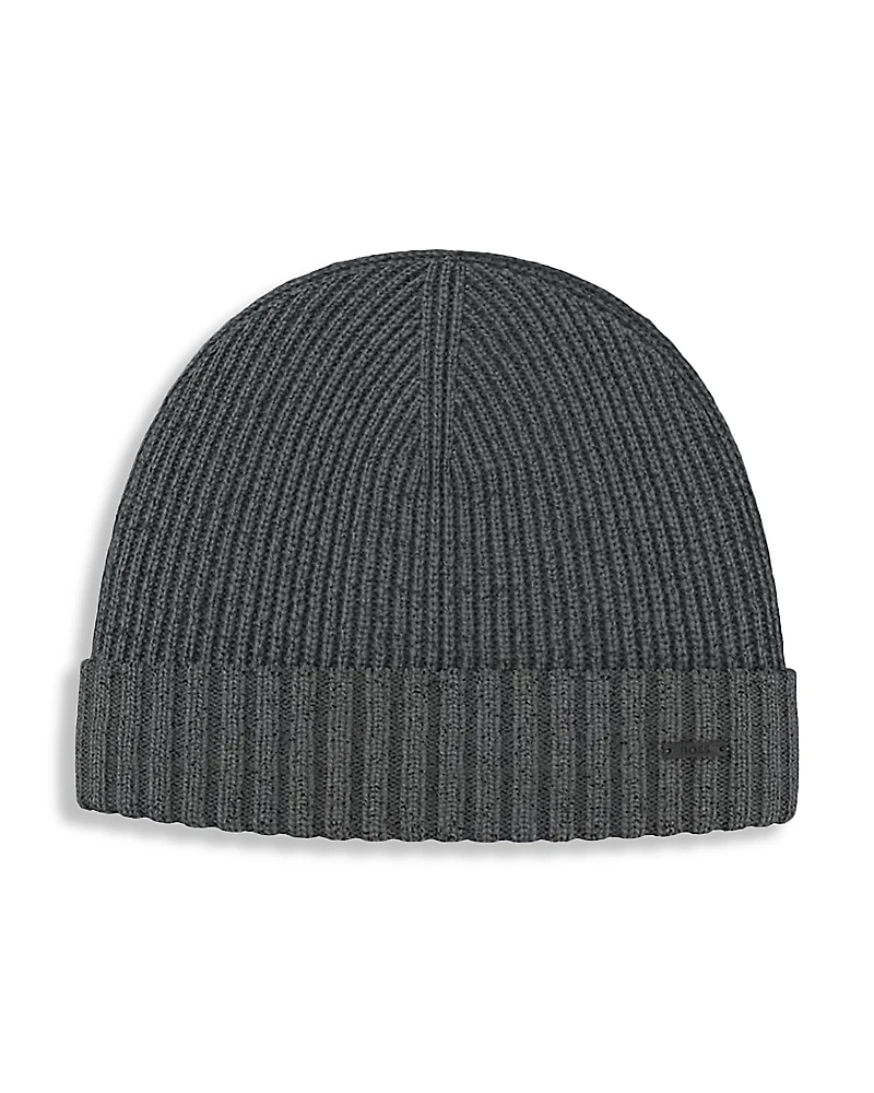 Boss Hugo Boss Fati Wool Ribbed Knit Beanie
