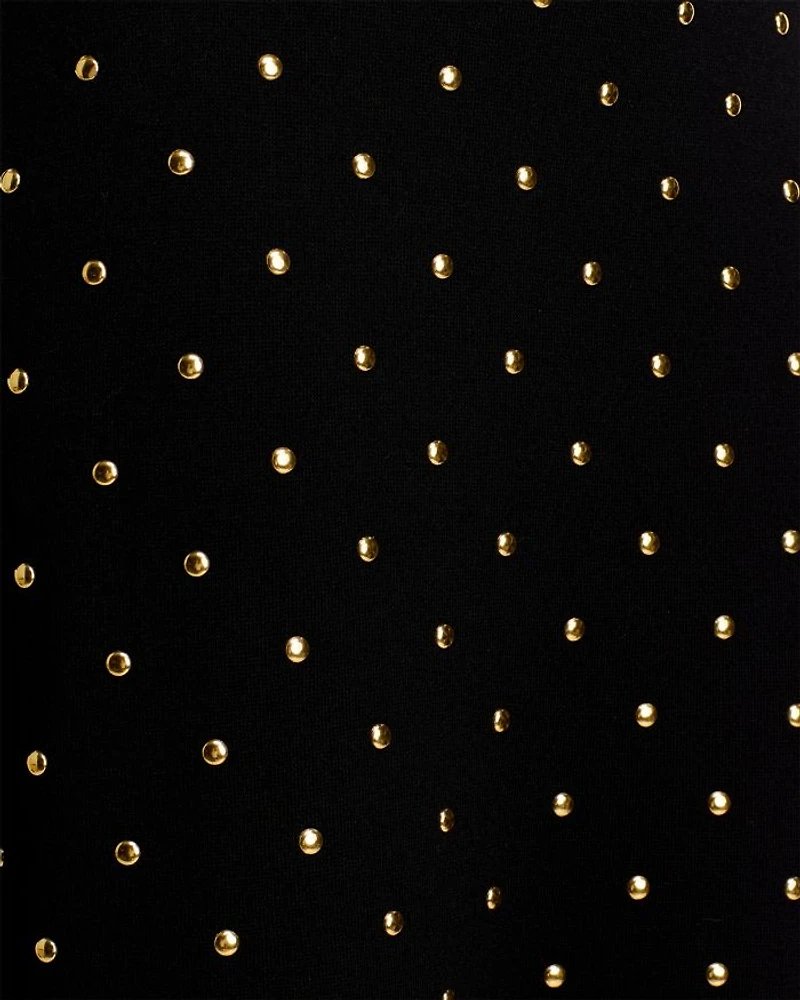 Gold Studded Midi Tank Dress