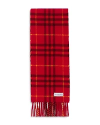 Narrow Check Cashmere Scarf