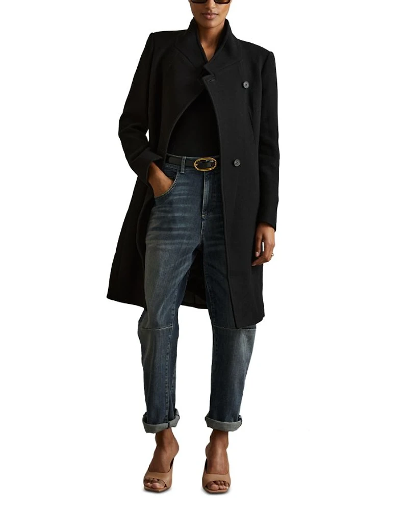 Maude Wool-Blend Longline Double-Breasted Coat