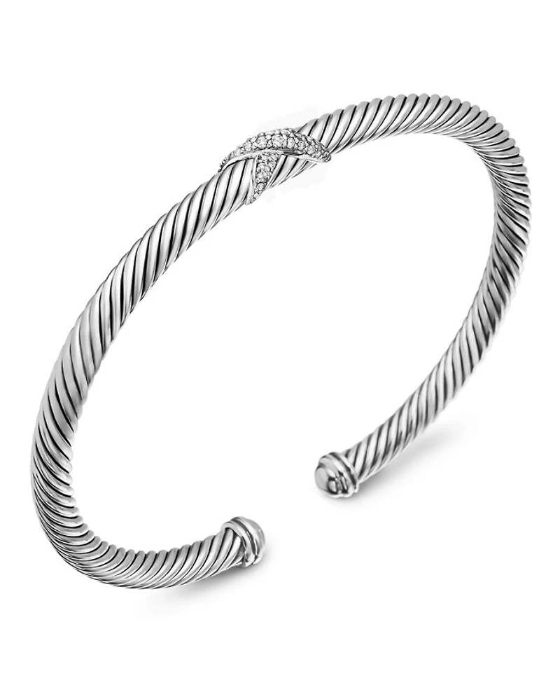 X Bracelet with Diamonds