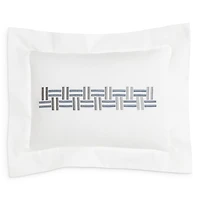 Frette Basketweave Embroidery Sham, Boudoir