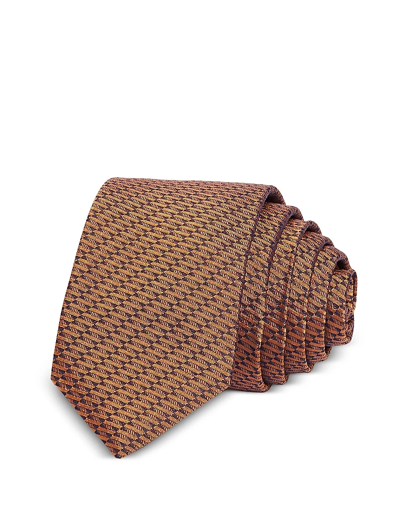 Hugo Spiral Striped Silk Skinny Tie