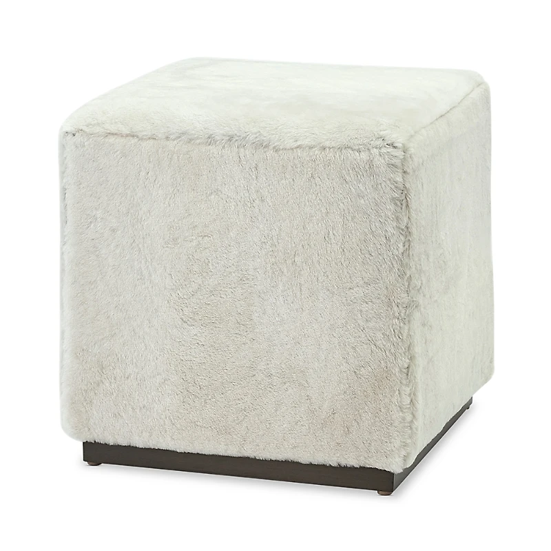 Massoud Wylie Sheepskin Square Ottoman