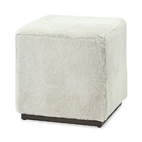 Massoud Wylie Sheepskin Square Ottoman
