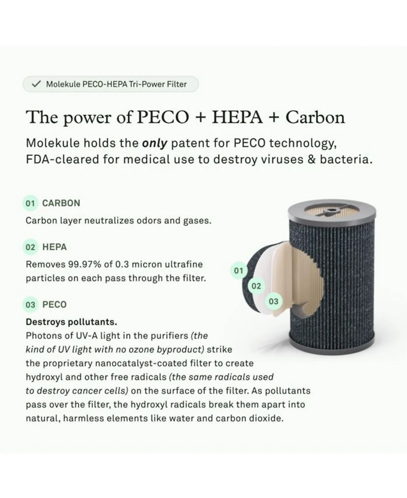 PECO-HEPA Tri-Powered Filter for Air Pro