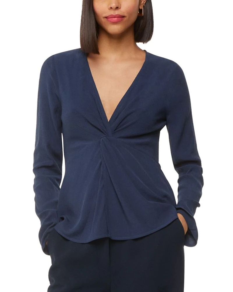 Twist Front Crinkle Top