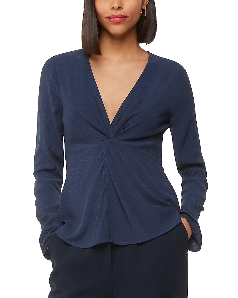 Whistles Twist Front Crinkle Top