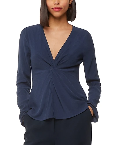 Whistles Twist Front Crinkle Top