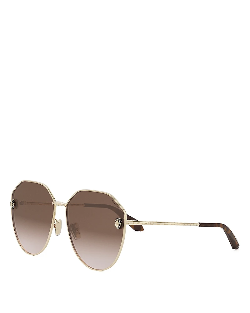 Bvlgari Serpenti Pilot Sunglasses, 61mm