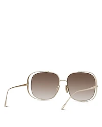 Signature Rectangular Sunglasses, 57mm