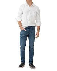 Oaro Slim Fit Italian Denim Jeans Bright Blue