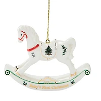 Spode Christmas Tree Baby's First Horse Ornament 2024