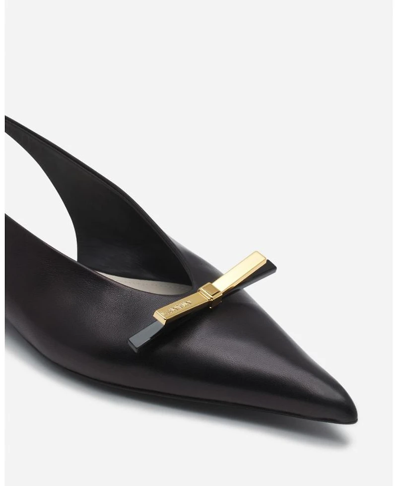 Women's Bow Leather Slingback