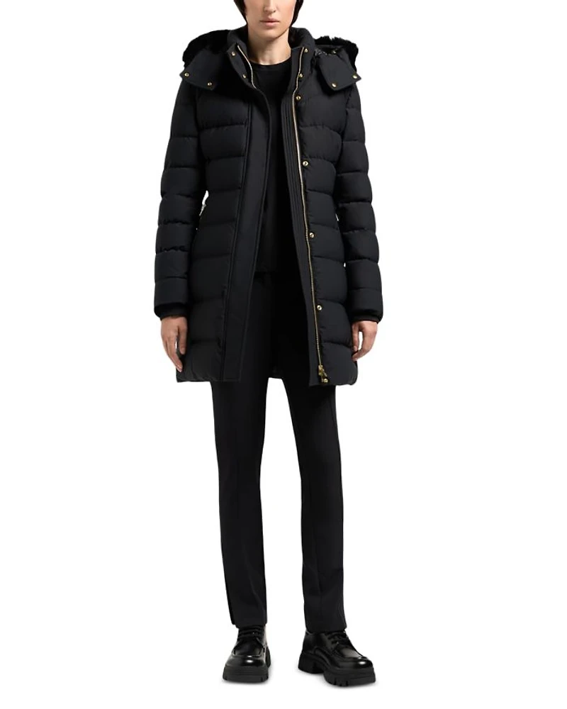 Watershed Shearling Trim Down Puffer Coat