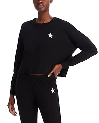 Tessa Cropped Raw Hem Pullover Sweatshirt - Exclusive
