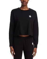 Tessa Cropped Raw Hem Pullover Sweatshirt - Exclusive