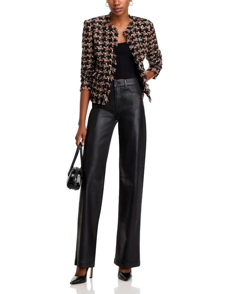 Clayton High Rise Wide Leg Jeans Noir Coated