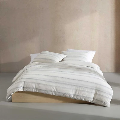 Calvin Klein Strie Stripe 3 Piece Comforter Set, Queen