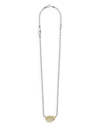 18K Yellow Gold & Sterling Silver Signature Caviar Diamond Interlocking Pendant Necklace, 16-18"