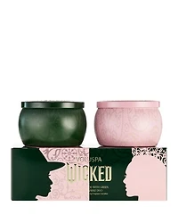 Limited Edition Wicked Pink Goes Good with Green Mini Tin Candle Duo Gift Set