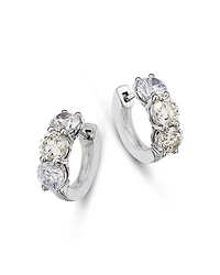 Bloomingdale's Diamond Three Stone Huggie Earrings