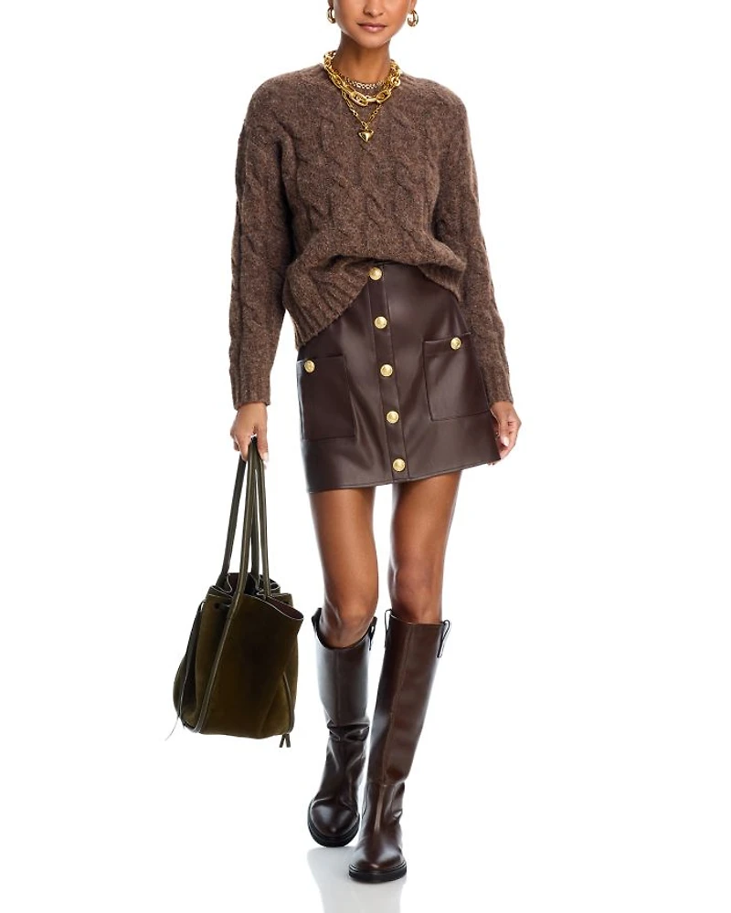 Truman Faux Leather Mini Skirt - Exclusive