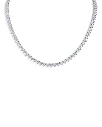 Kenneth Jay Lane Heart Shape Cubic Zirconia Tennis Necklace