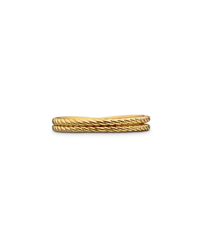 18K Yellow Gold DY Crossover® Micro Pavé Band Ring