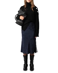 Jayla Jacquard Silk Skirt