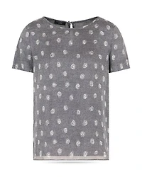 Silk Chiffon Short Sleeve Top
