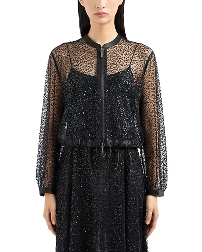 Sheer Sequin Jacket