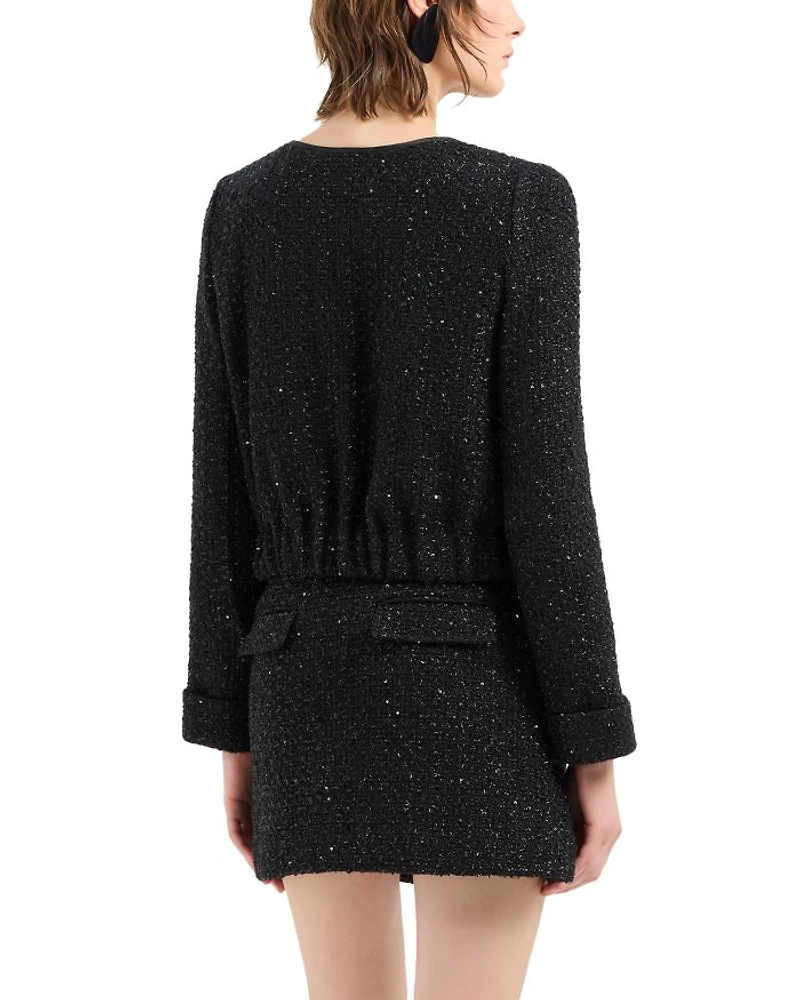 Metallic Tweed Mini Skirt
