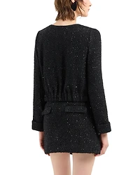 Metallic Tweed Mini Skirt