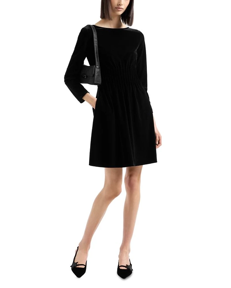 Stretch Chenille Velvet Dress